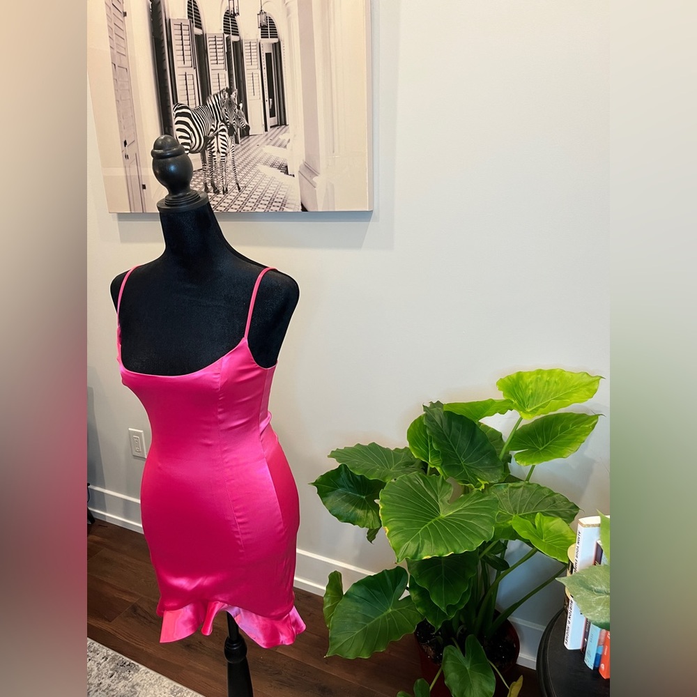 Oh Polly Satin Mini Dress